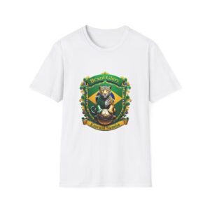 Brazil Glory Jaguar Crest T-Shirt — Brazil Flag Soccer Samba Tee