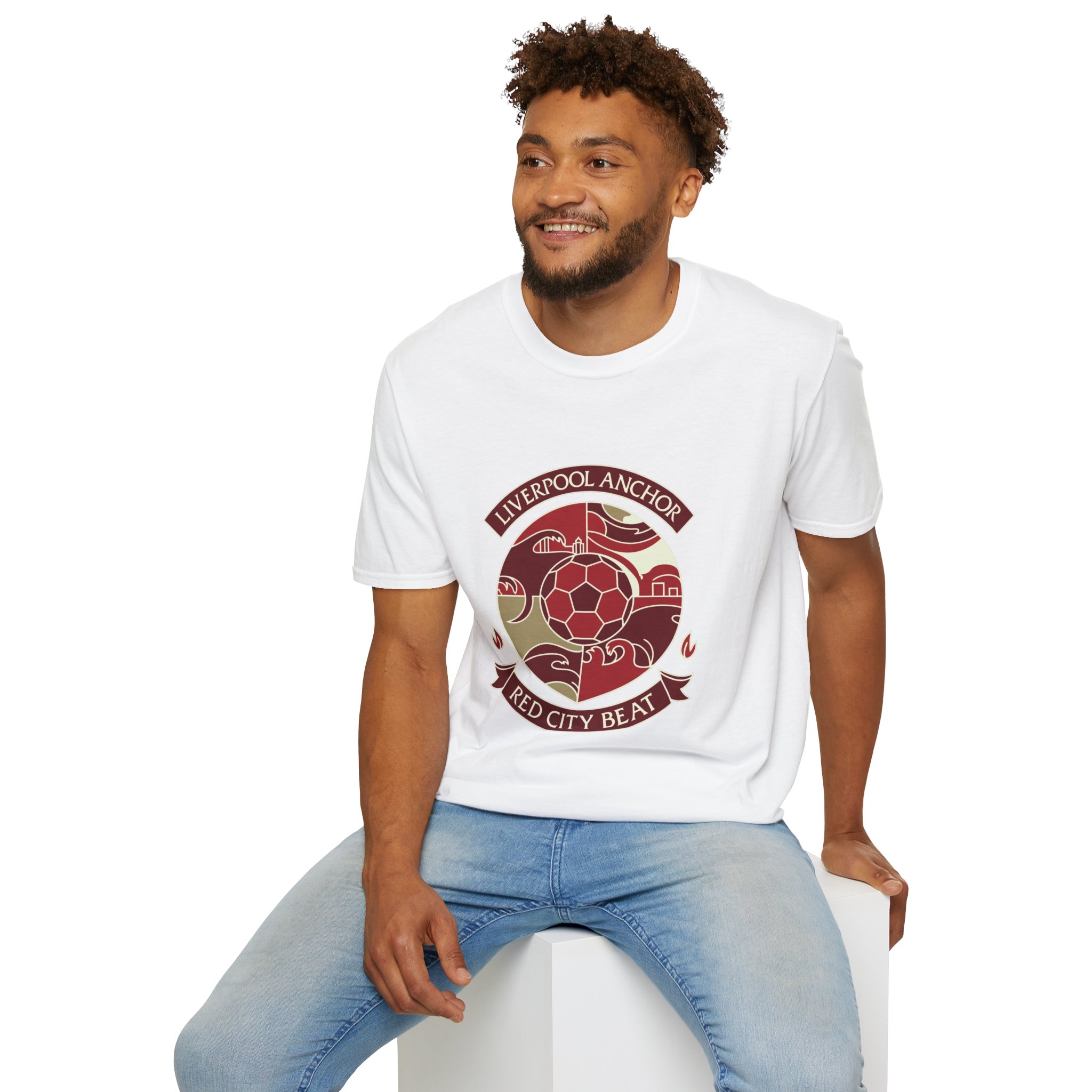 Liverpool Anchor Soccer T-Shirt – Red City Beat Crest Gift - Image 3