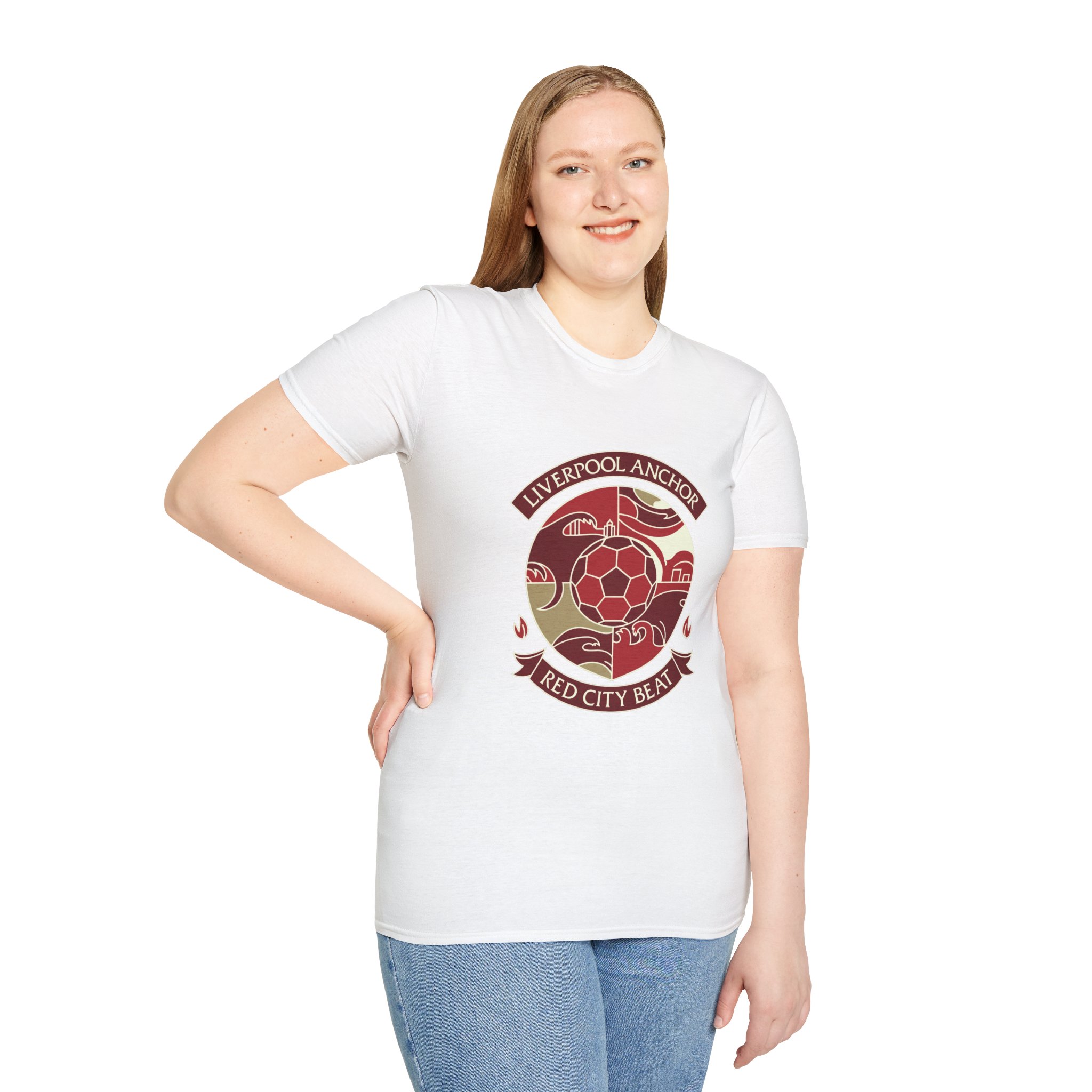 Liverpool Anchor Soccer T-Shirt – Red City Beat Crest Gift - Image 4