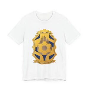 Riyadh Crown Soccer Crest Tee — City of Yellow & Blue Football Shirt