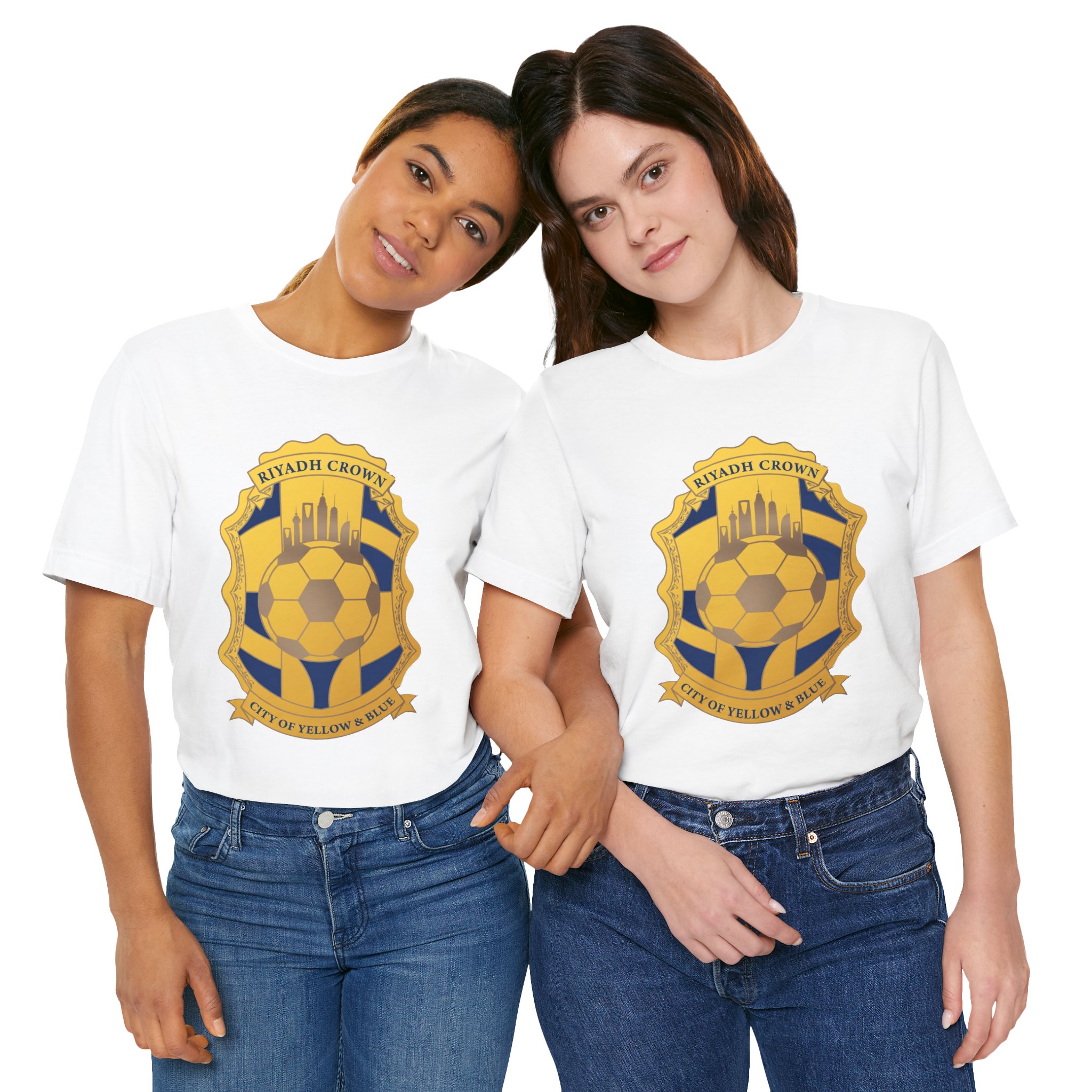 Riyadh Crown Soccer Crest Tee — City of Yellow & Blue Football Shirt - Image 6